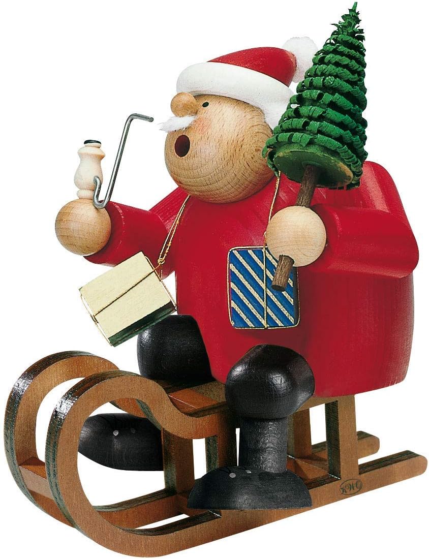 Räuchermann - Weihnachtsmann mit Schlitten