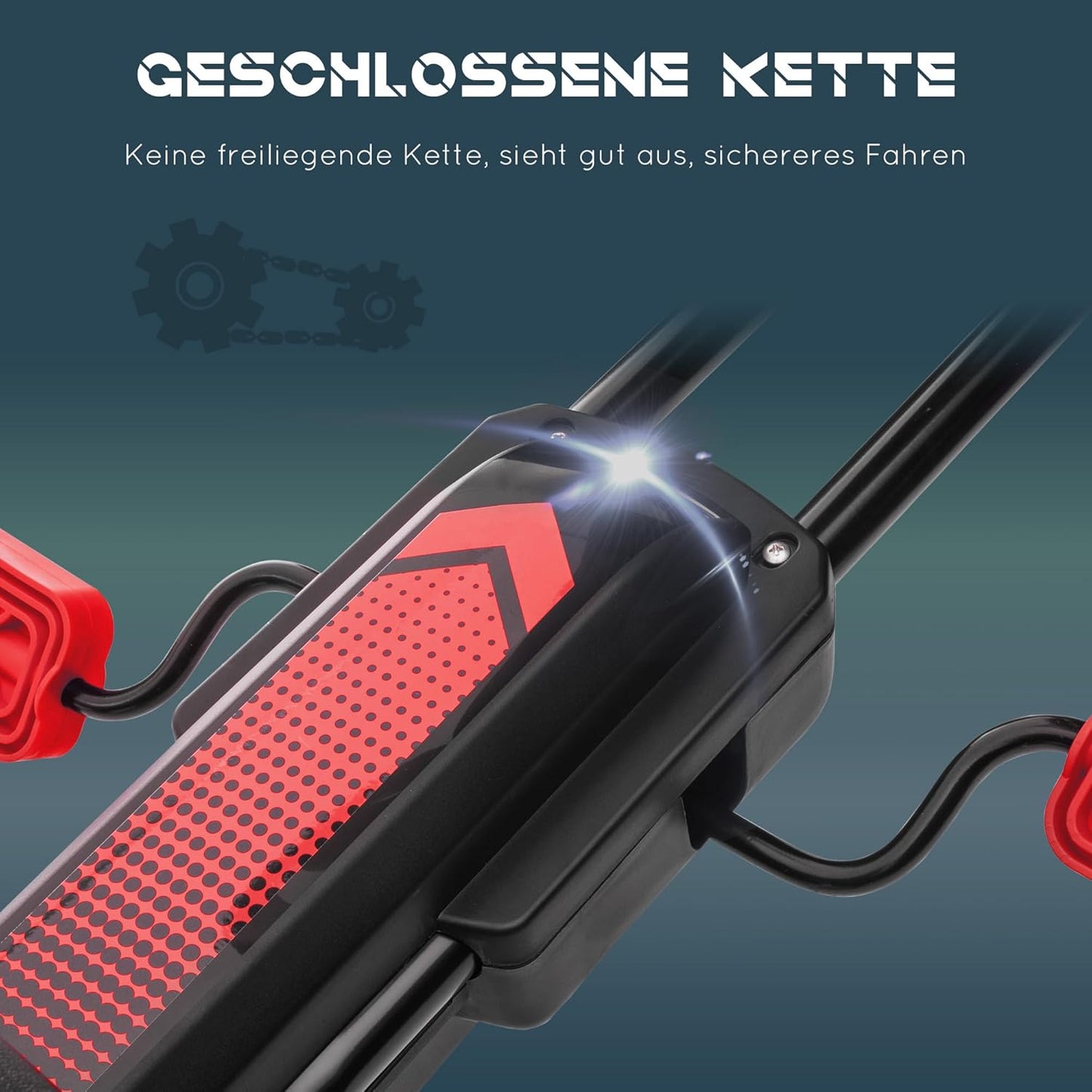 Tretfahrzeug für Kinder, Rot+schwarz