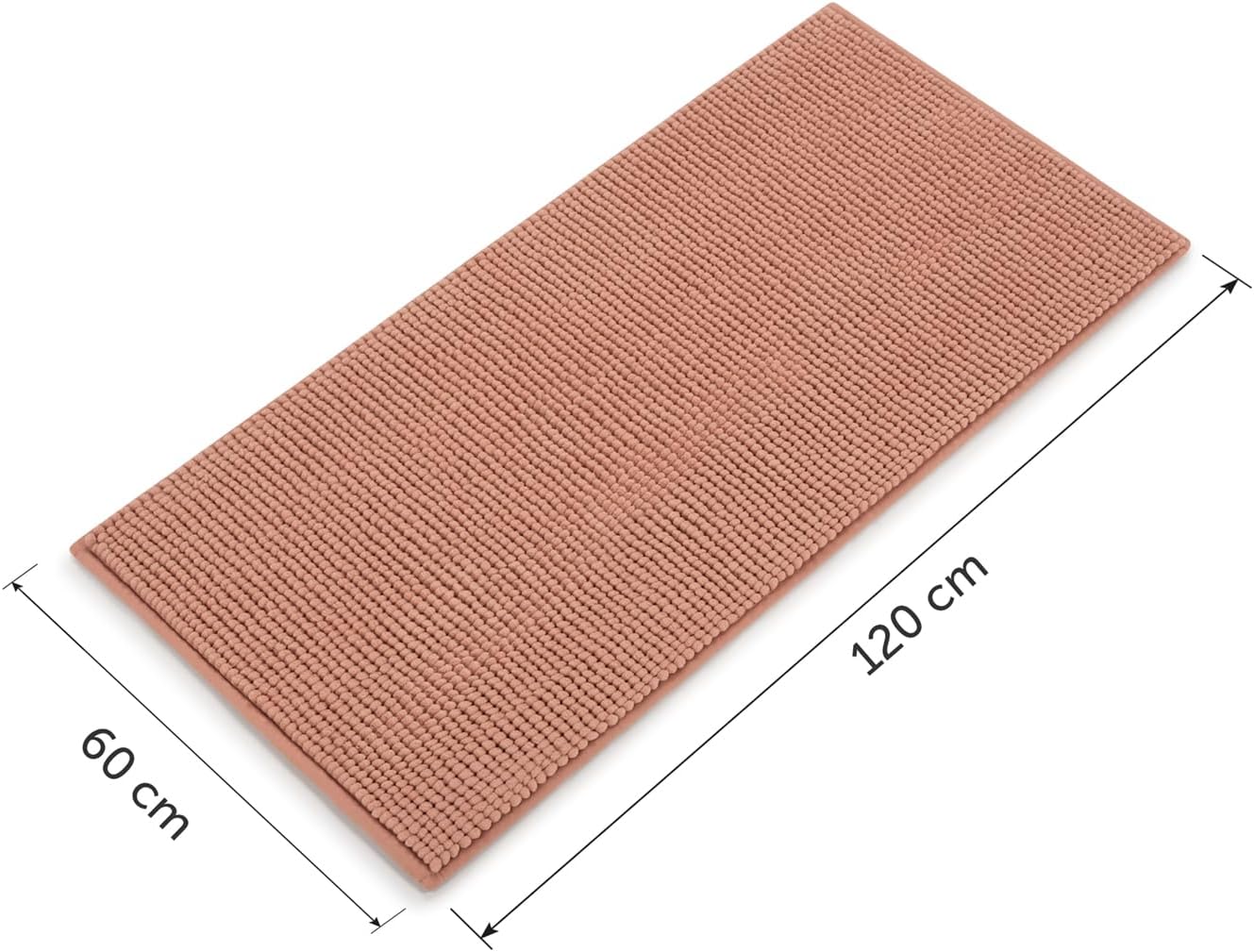 Badematte, 60x120 cm, Dusty Pink - Rosa 60 x 120 cm (Rechteckig)