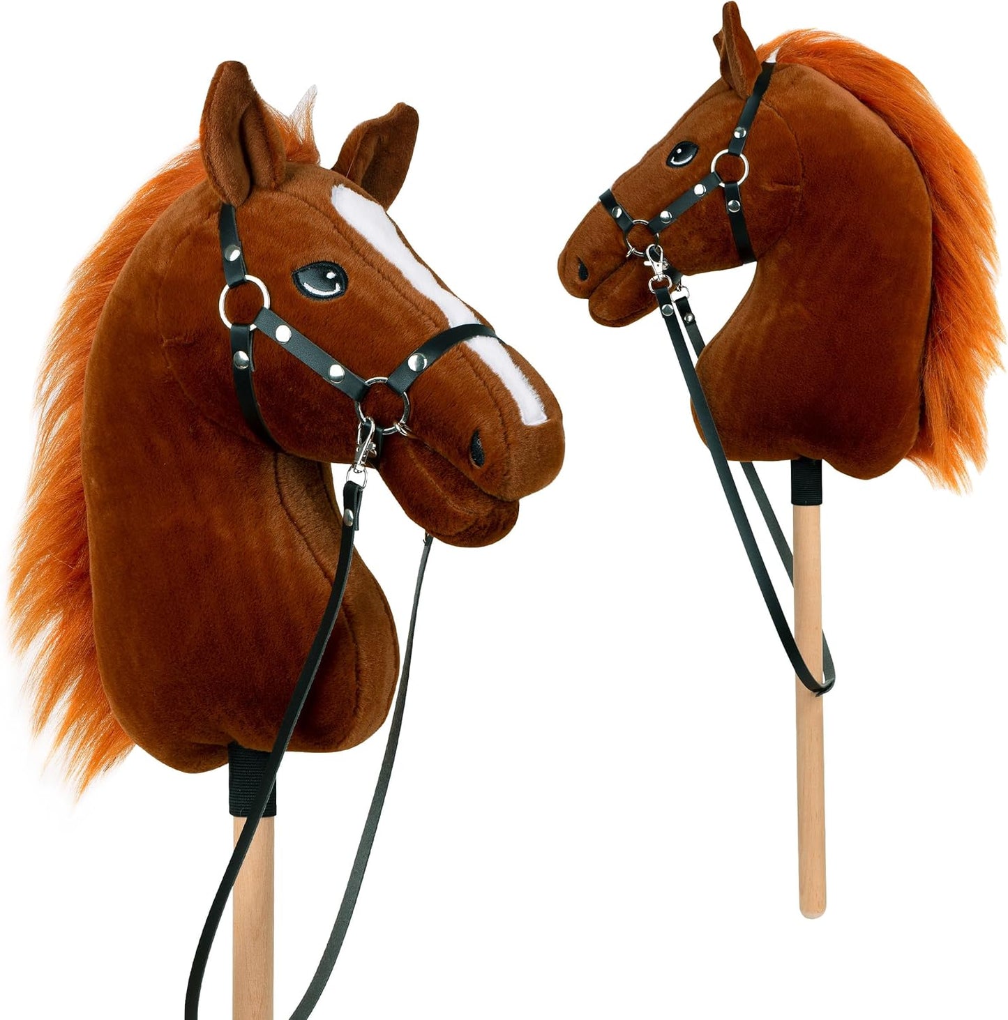 Hobby Horse mit Halfter & Trense für Kinder, Merle / Medium