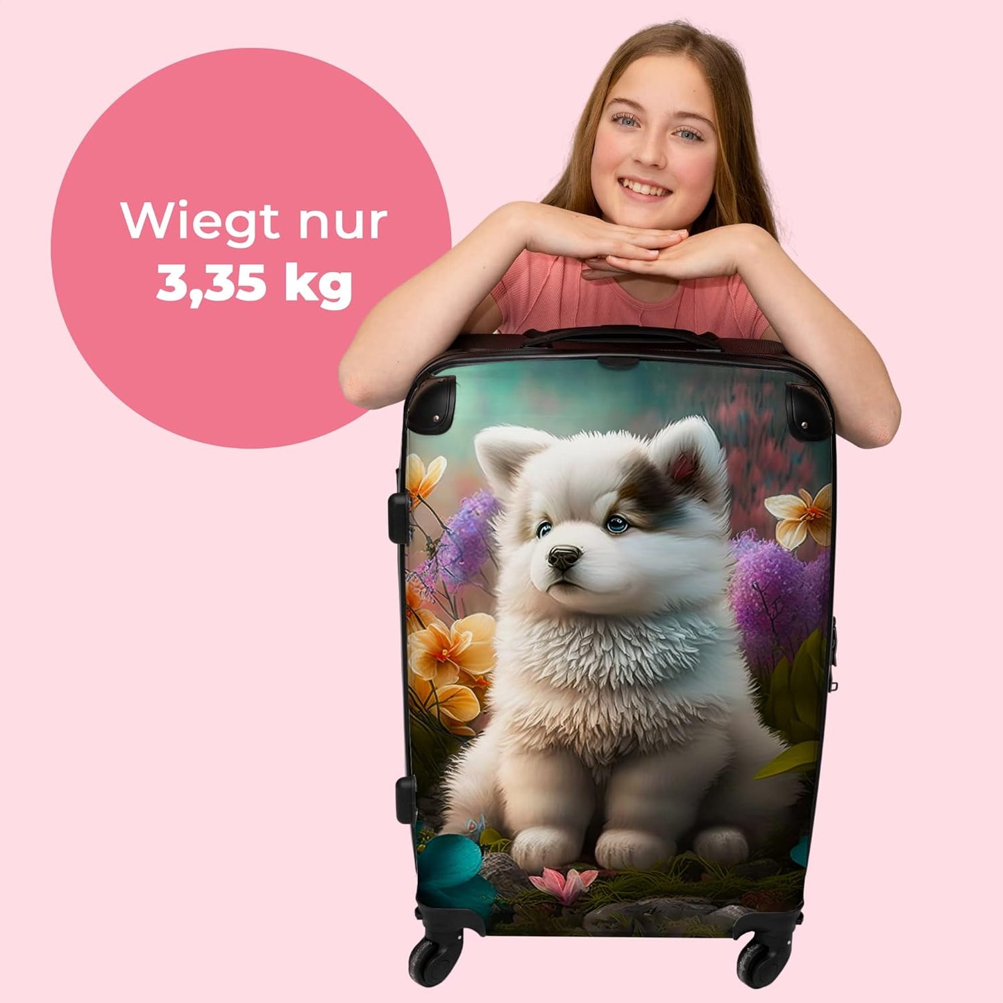 Hartschalenkoffer mit 4 Rollen