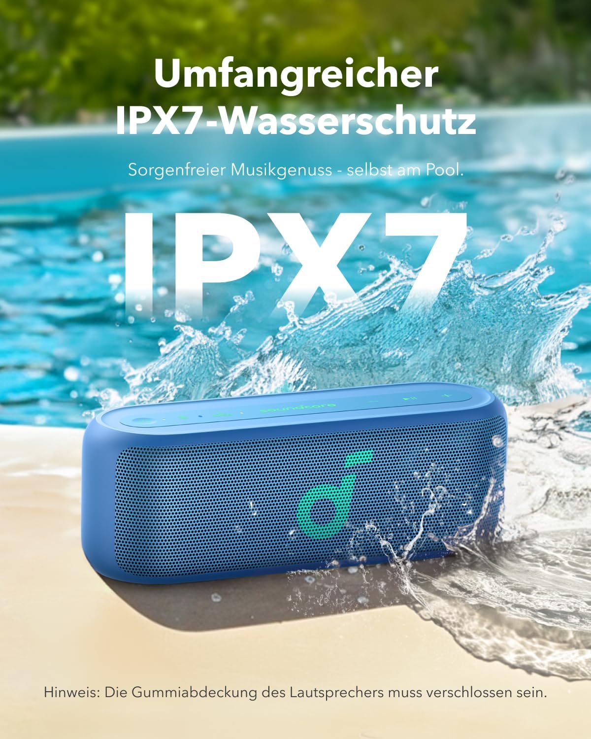 Tragbarer Bluetooth-Lautsprecher, blue
