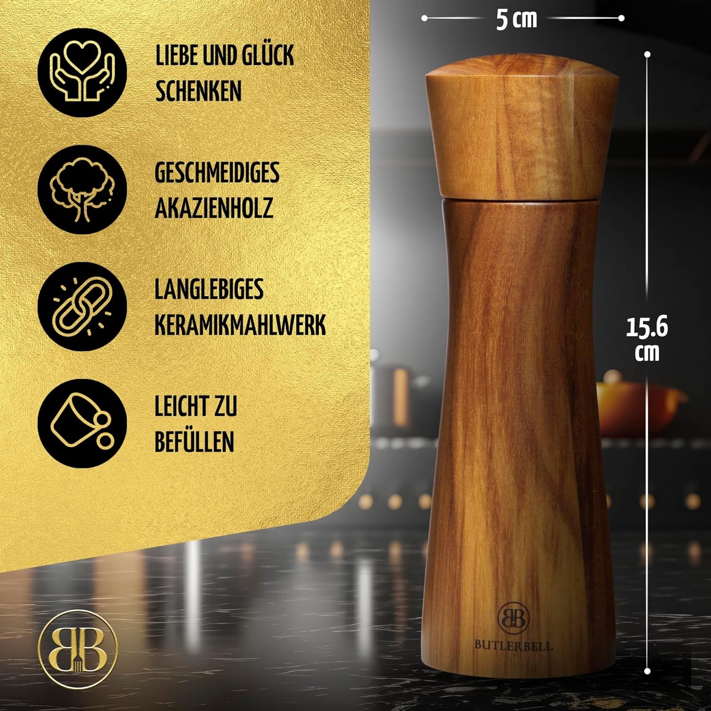 Salz- und Pfeffermühlen-Set in Geschenkbox, Engel