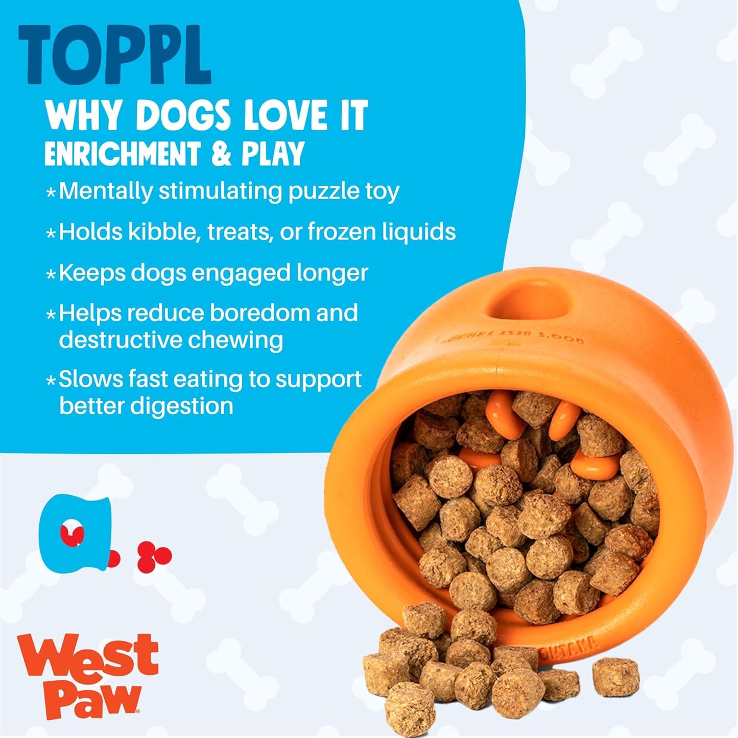 Toppl Hundespielzeug, Small orange - tangerine orange