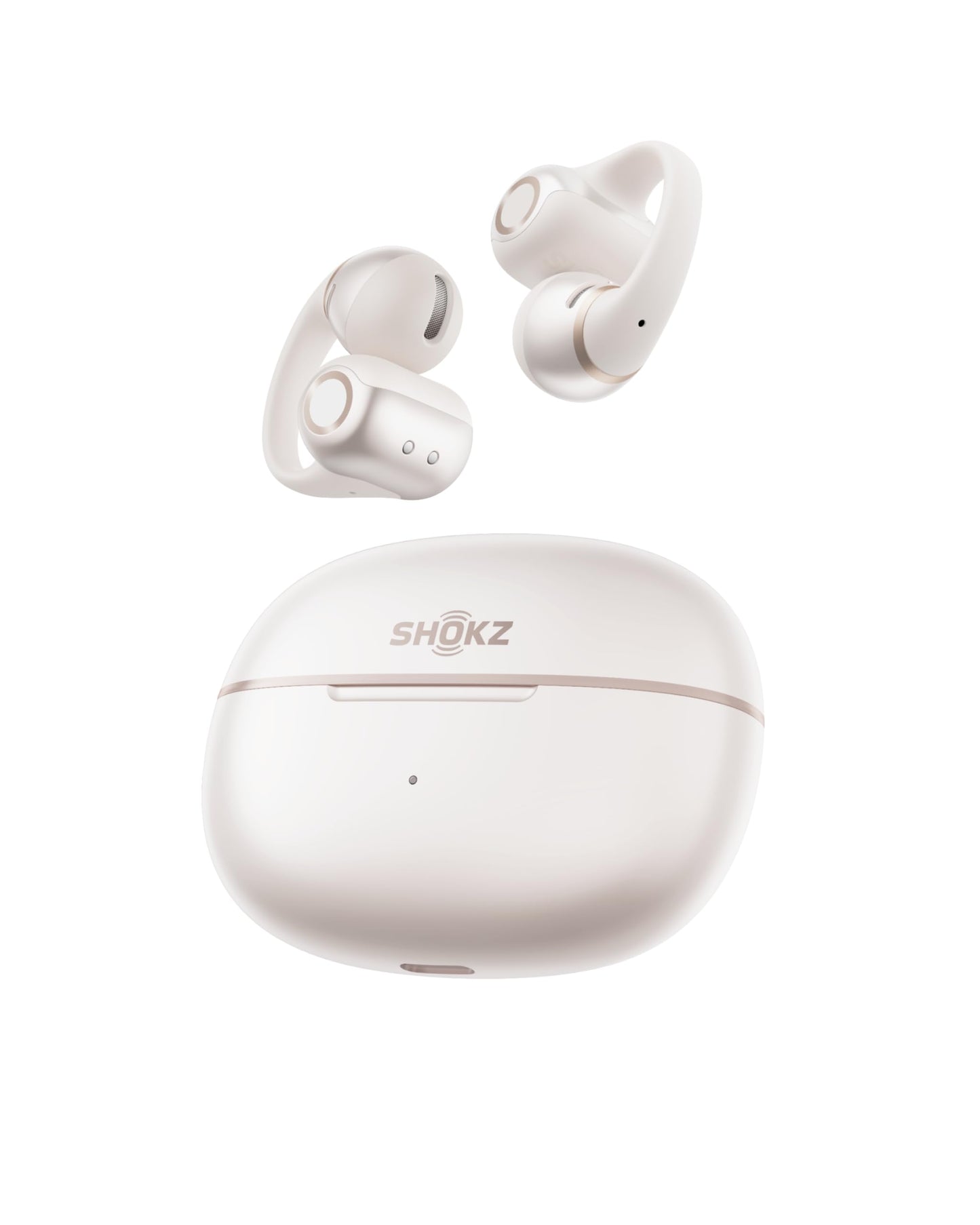 OpenDots 2 Open-Ear Clip-On Earbuds, Weiss