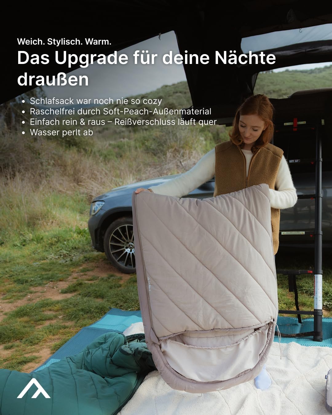 Mumienschlafsack für Erwachsene, Sand