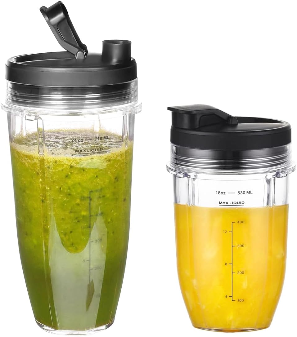 2er-Set Mixerbecher für Ninja Auto-iQ, 2x Becher und 2x Deckel