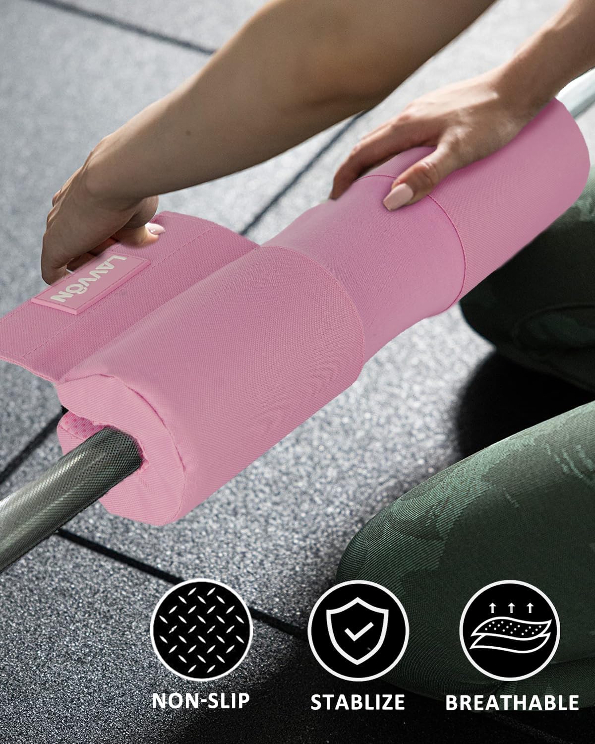 Langhantel Nackenpolster für Krafttraining, Rosa