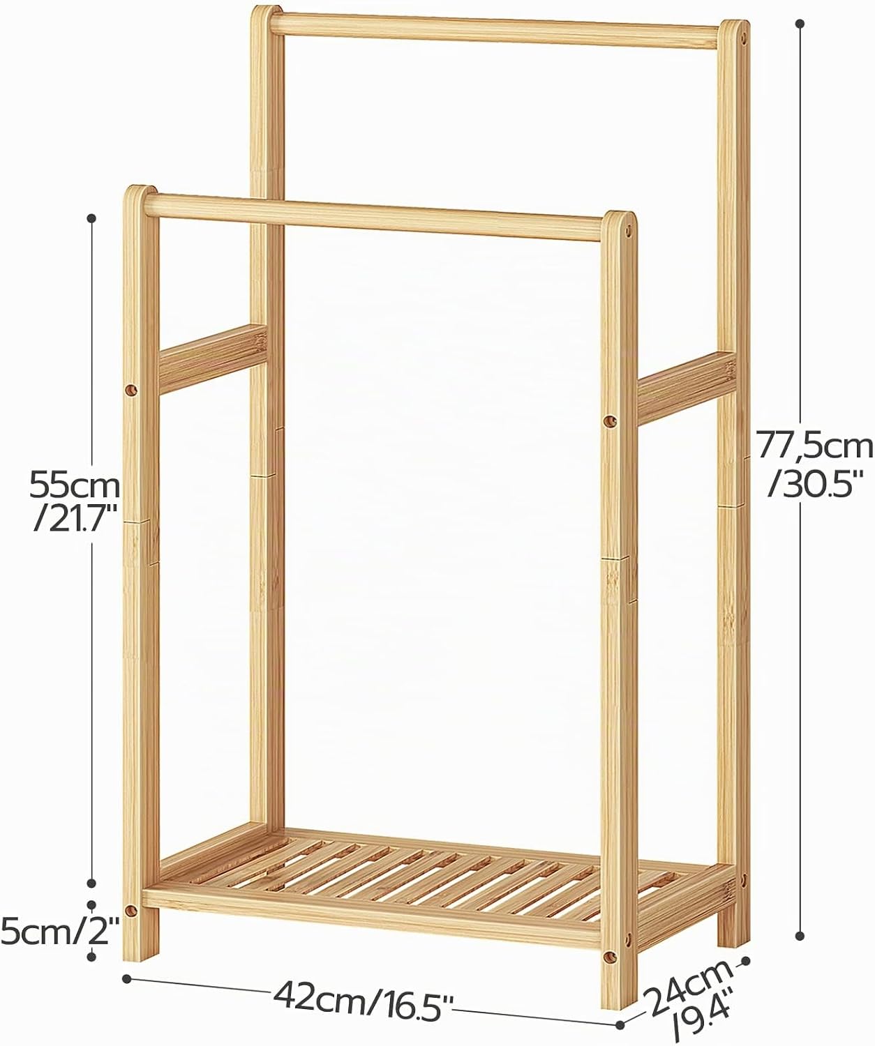 Handtuchleiter mit Ablage, 42 x 24 x 77,5 cm