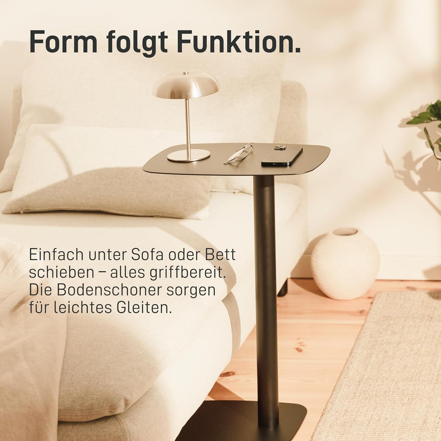 Beistelltisch Lucia, Schwarz H66 cm