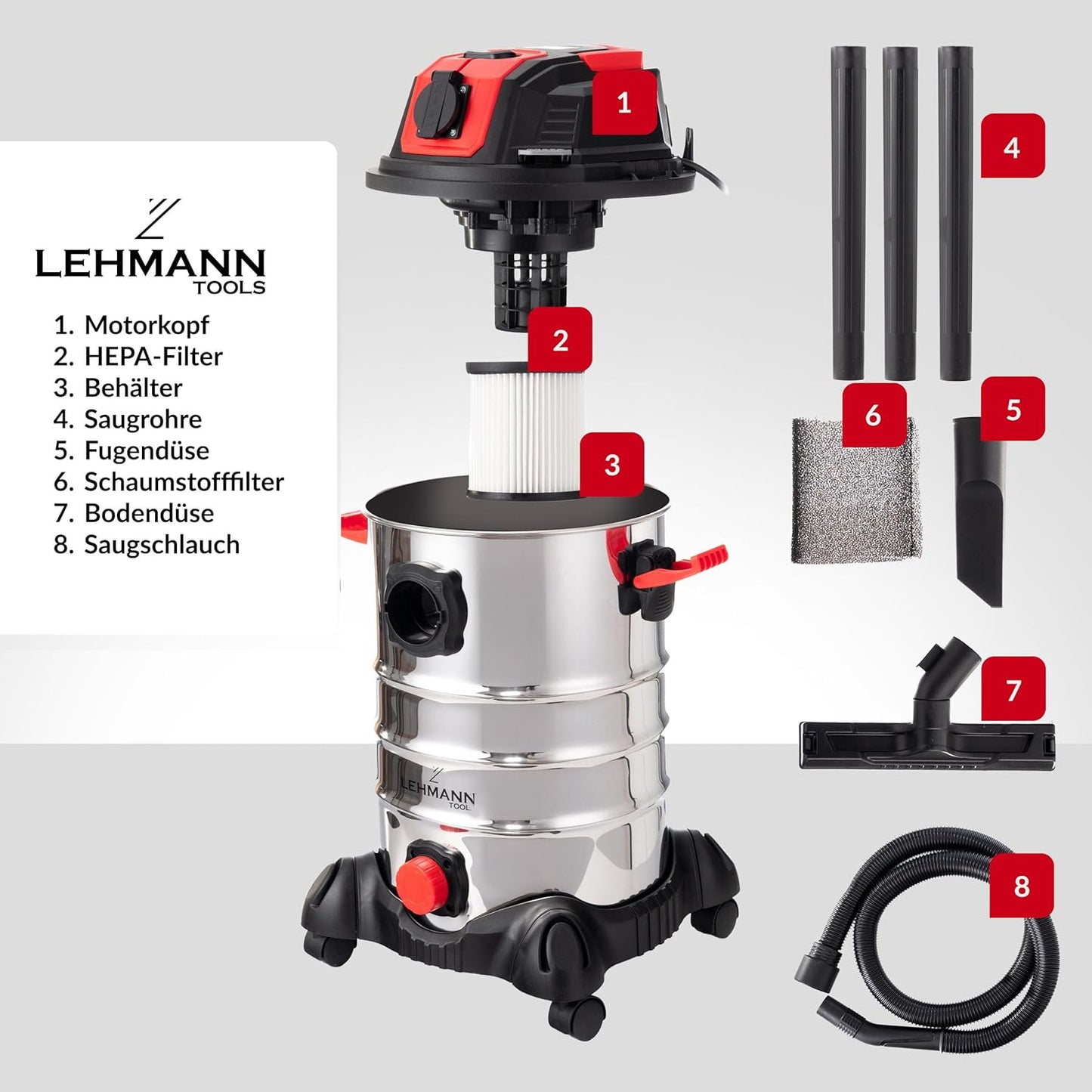 Industriestaubsauger mit Steckdose