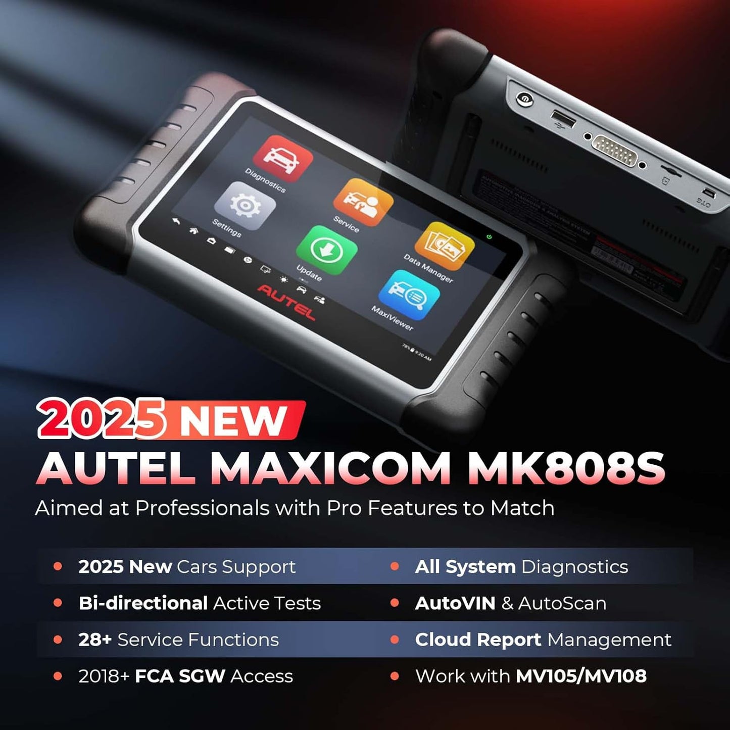 Diagnosegerät MaxiCOM MK808S mit 28+ Funktionen, MK808S