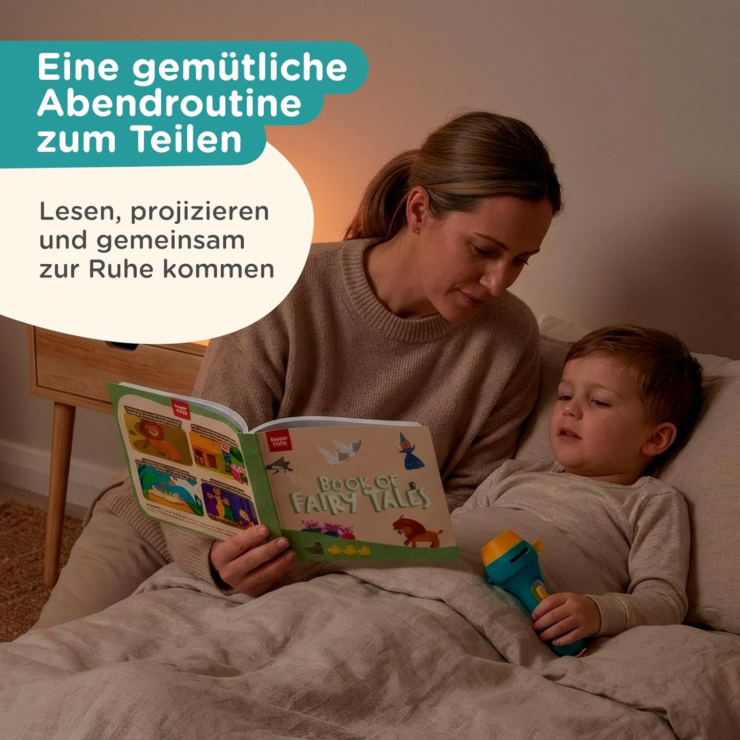 Interaktives Märchenbuch mit Projektor-Taschenlampe
