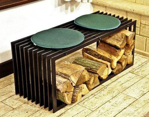 Kaminholzständer Bank D-Stil 100 cm