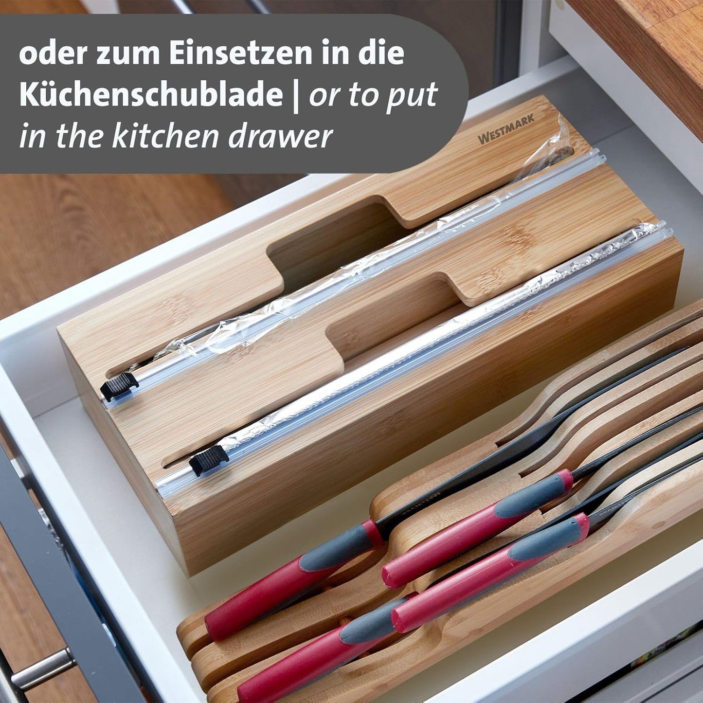 Folienspender mit Schneidvorrichtung, Braun