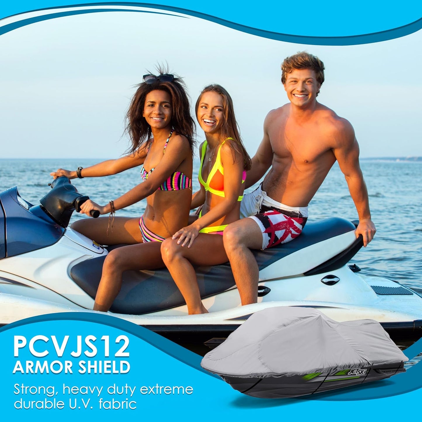 Wasserdichte Jetski-Abdeckung, 118” - 126”