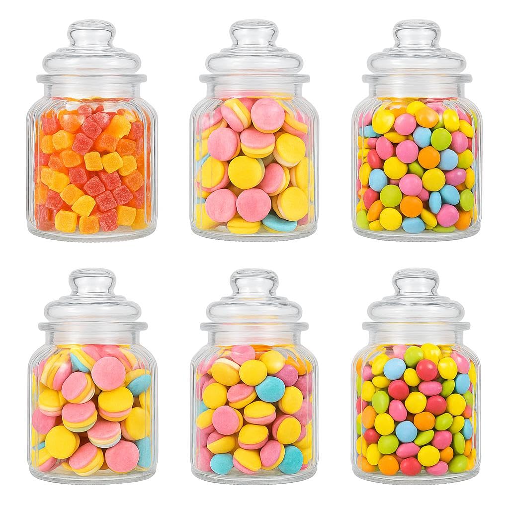 6er-Set Bonbongläser, 6x Bonbonglas 1200ml