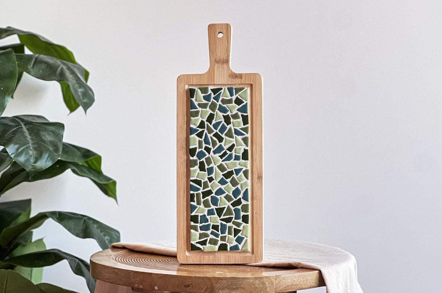 DIY Mosaik Servierbrett, Pastell