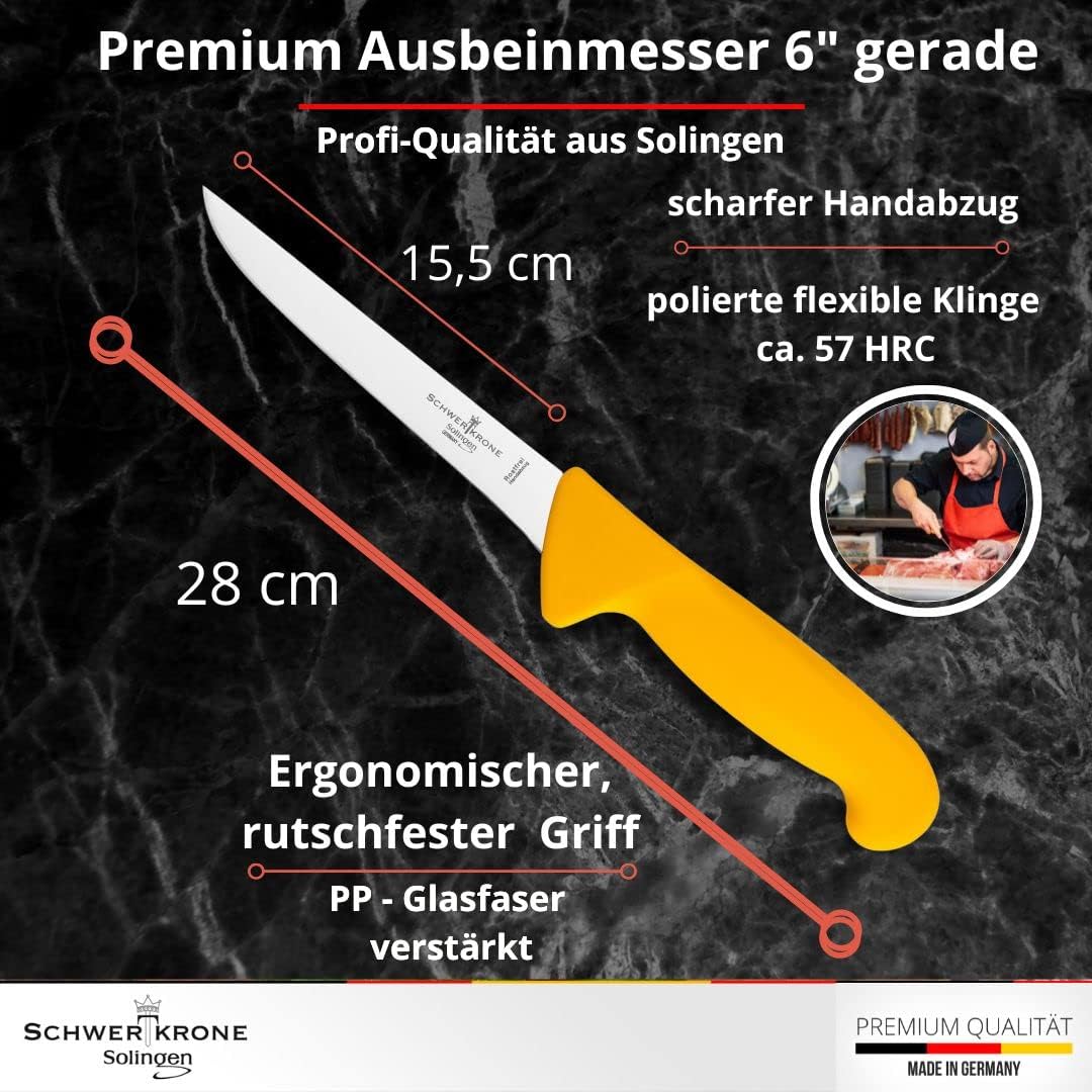 5-teiliges Metzgermesser-Set inkl. Wetzstahl, 5-teiliges Set