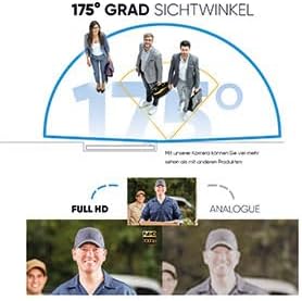 4 Familien EVO-HD Video Türsprechanlage mit 7" Monitor und App-Steuerung, 4 Familienhaus, mit App C.schwarz/Schwarz