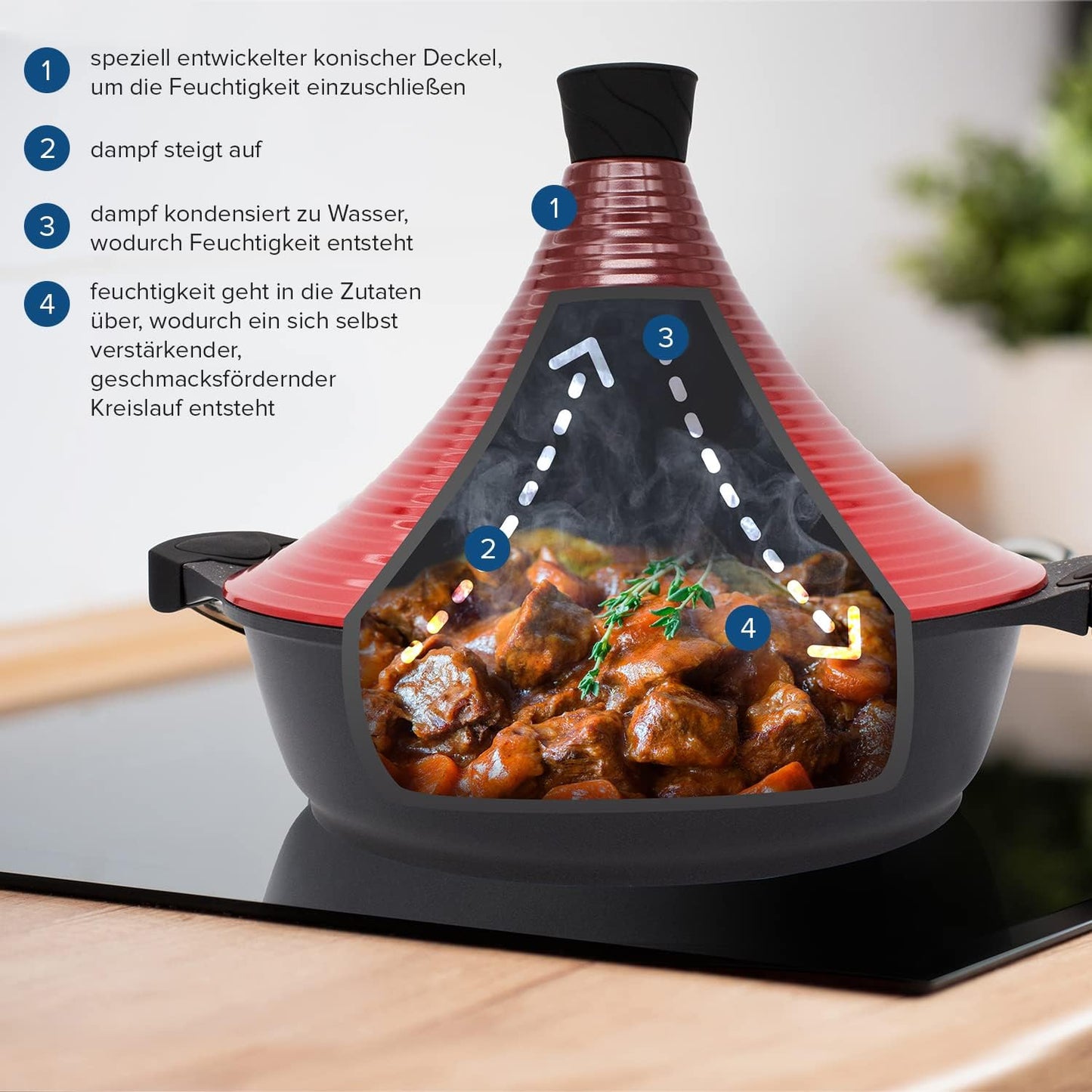 Marokkanische Tajine mit Deckel