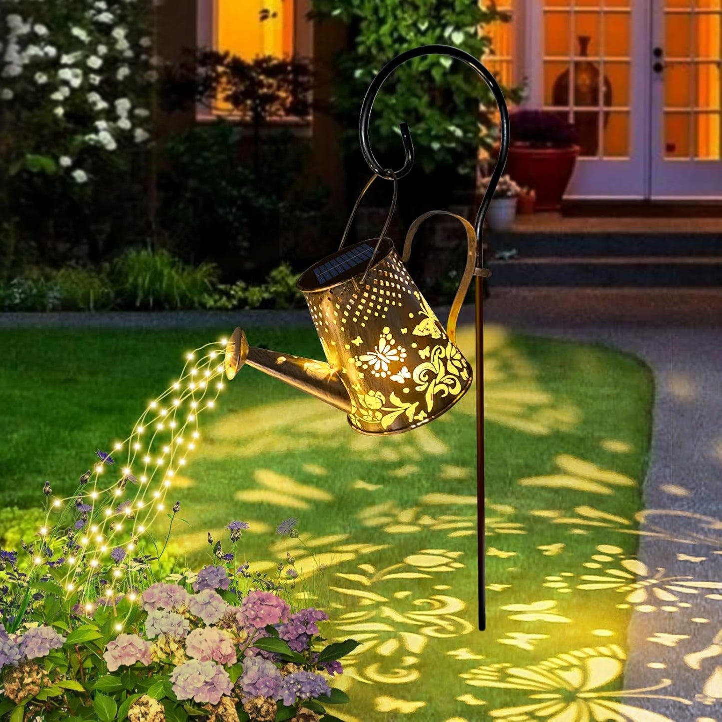 Solar Giesskanne Schmetterling mit Schäferhaken, 1 PCS Schmetterling