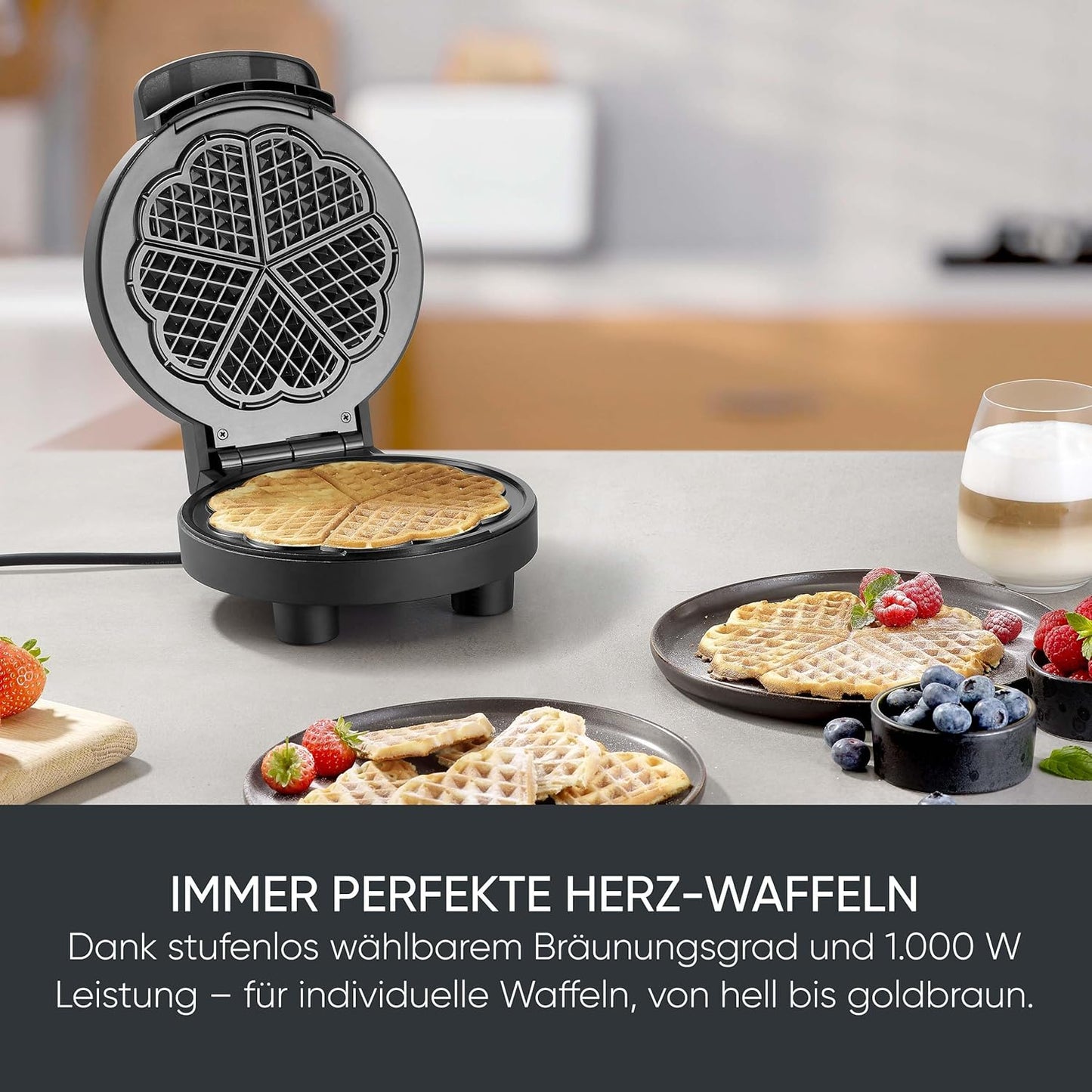 Waffeleisen WA 2117, NEU: Design Waffeleisen