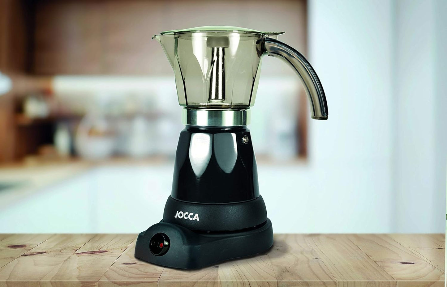 Elektrische Espressokanne mit 360° Basis, Nero