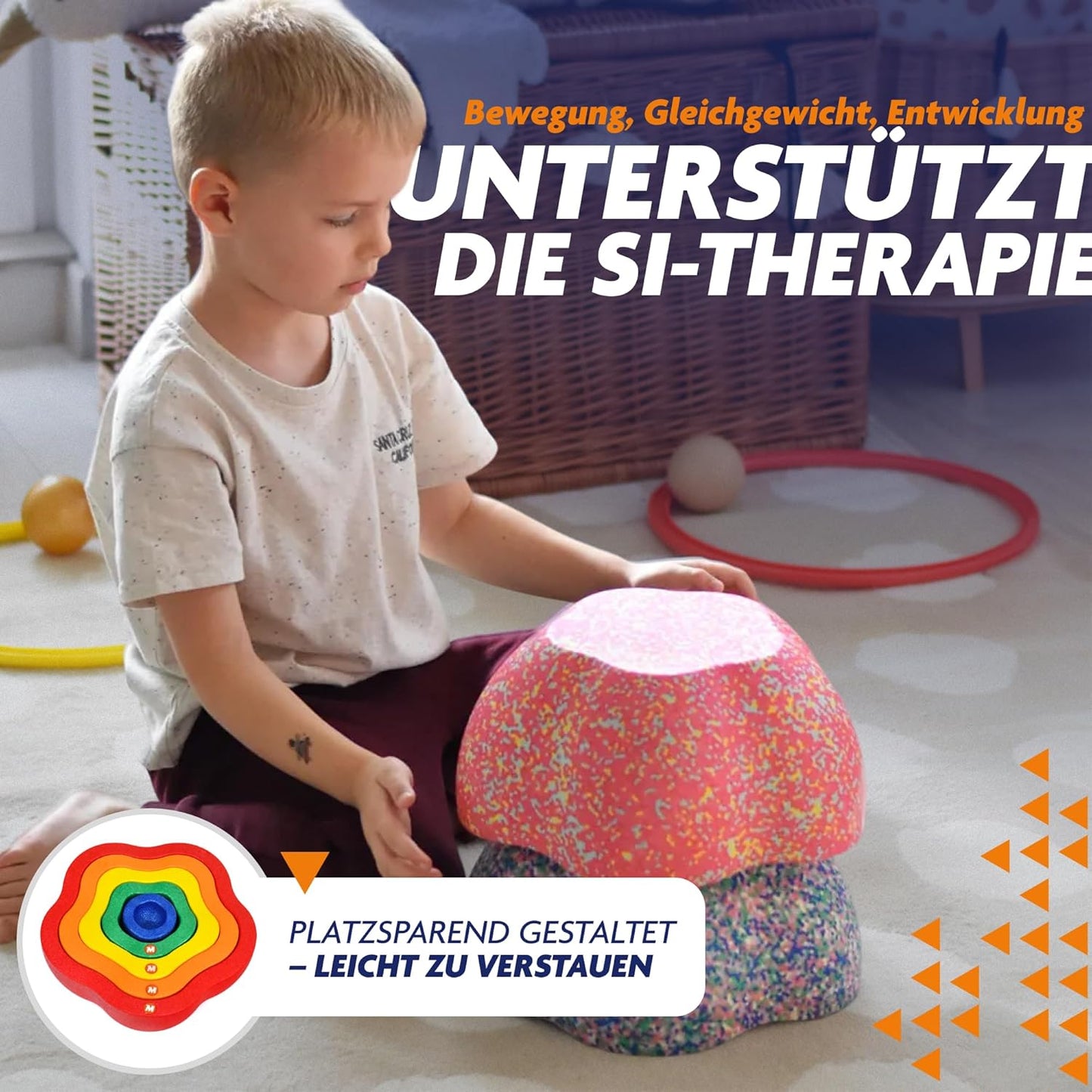 Balanciersteine für Kinder, regenbogen