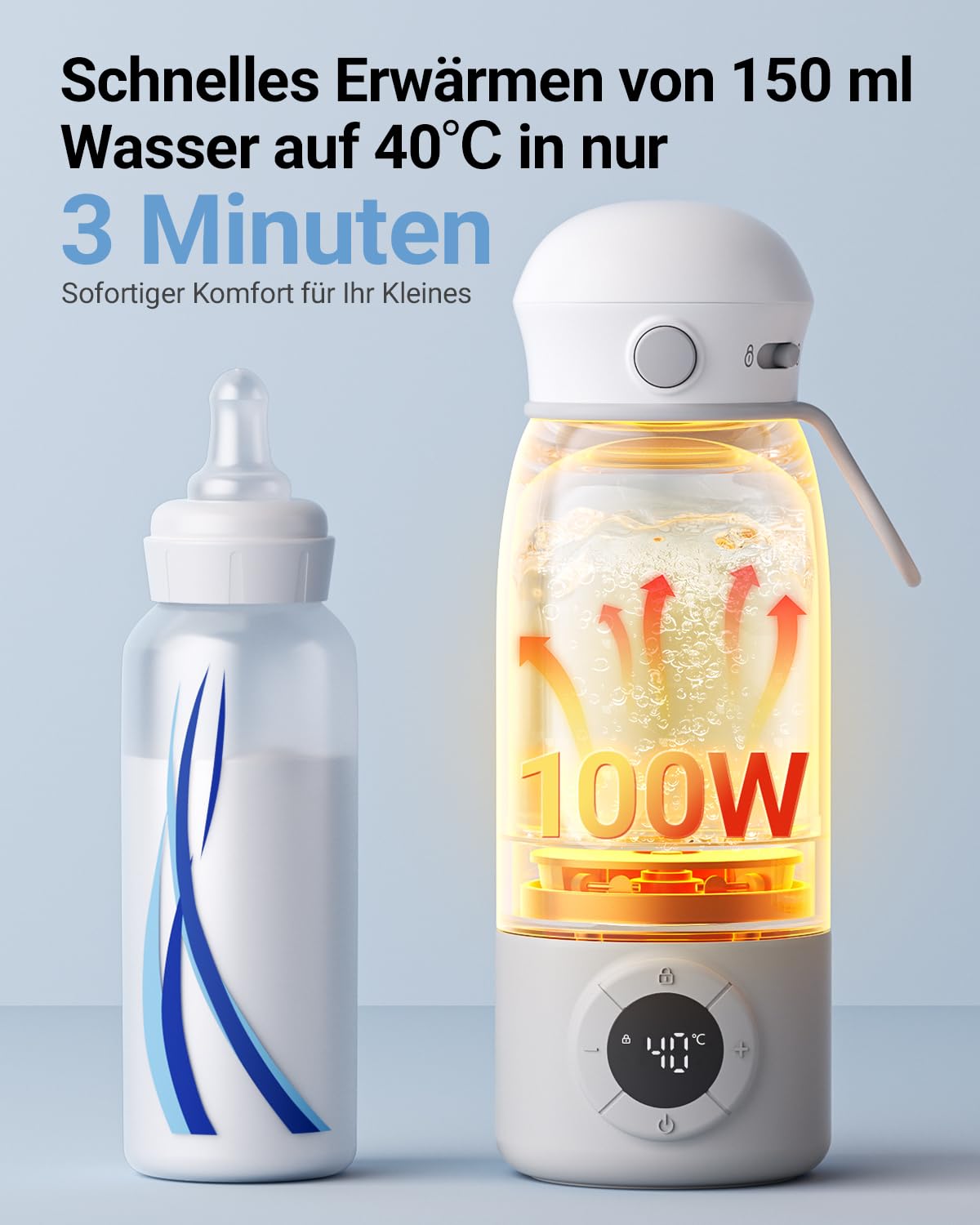 Tragbarer Flaschenwärmer für Baby