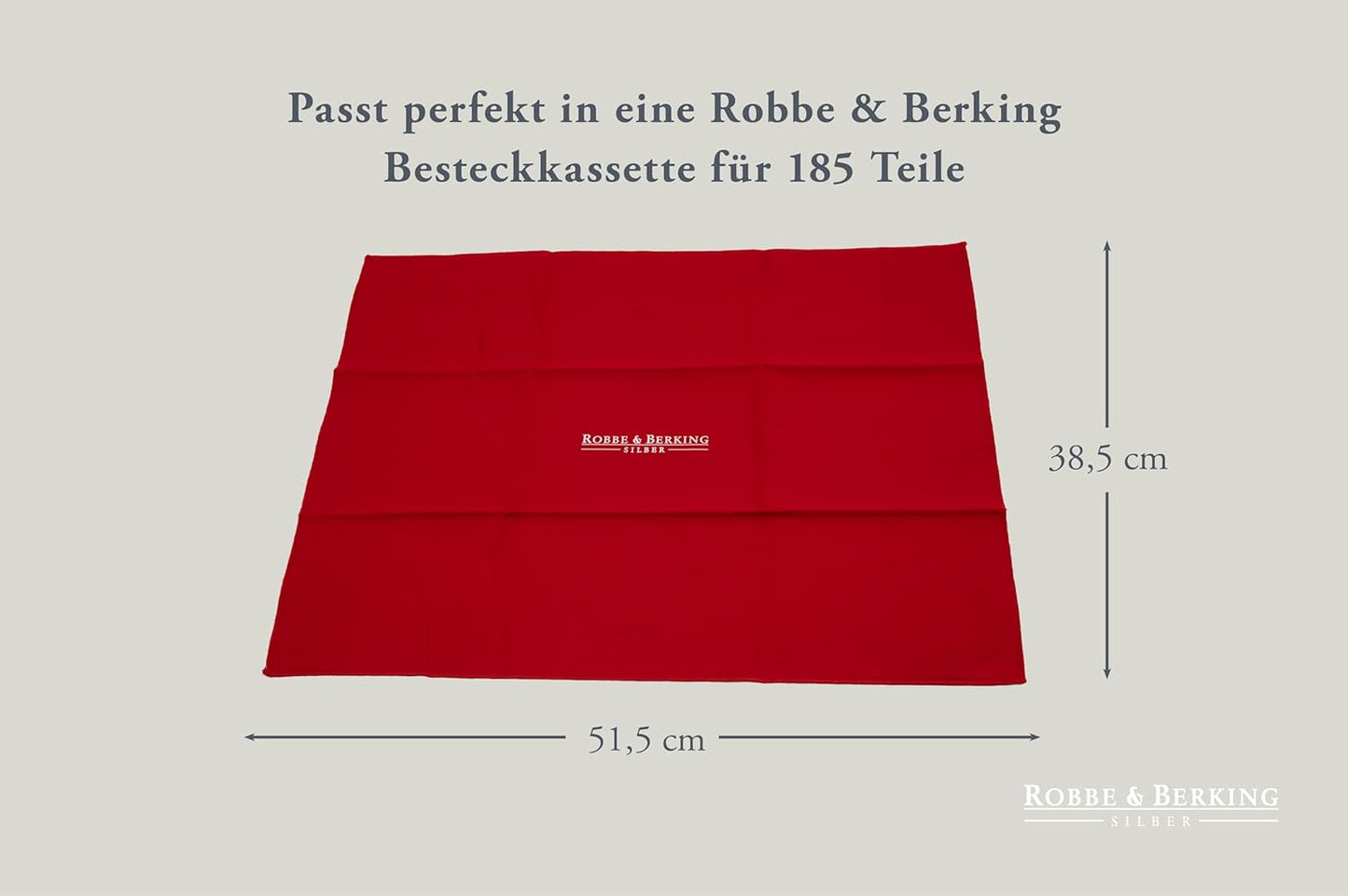 Abdecktuch für Besteckkassetten mit 185 Teilen, 51,5 x 38,5 cm