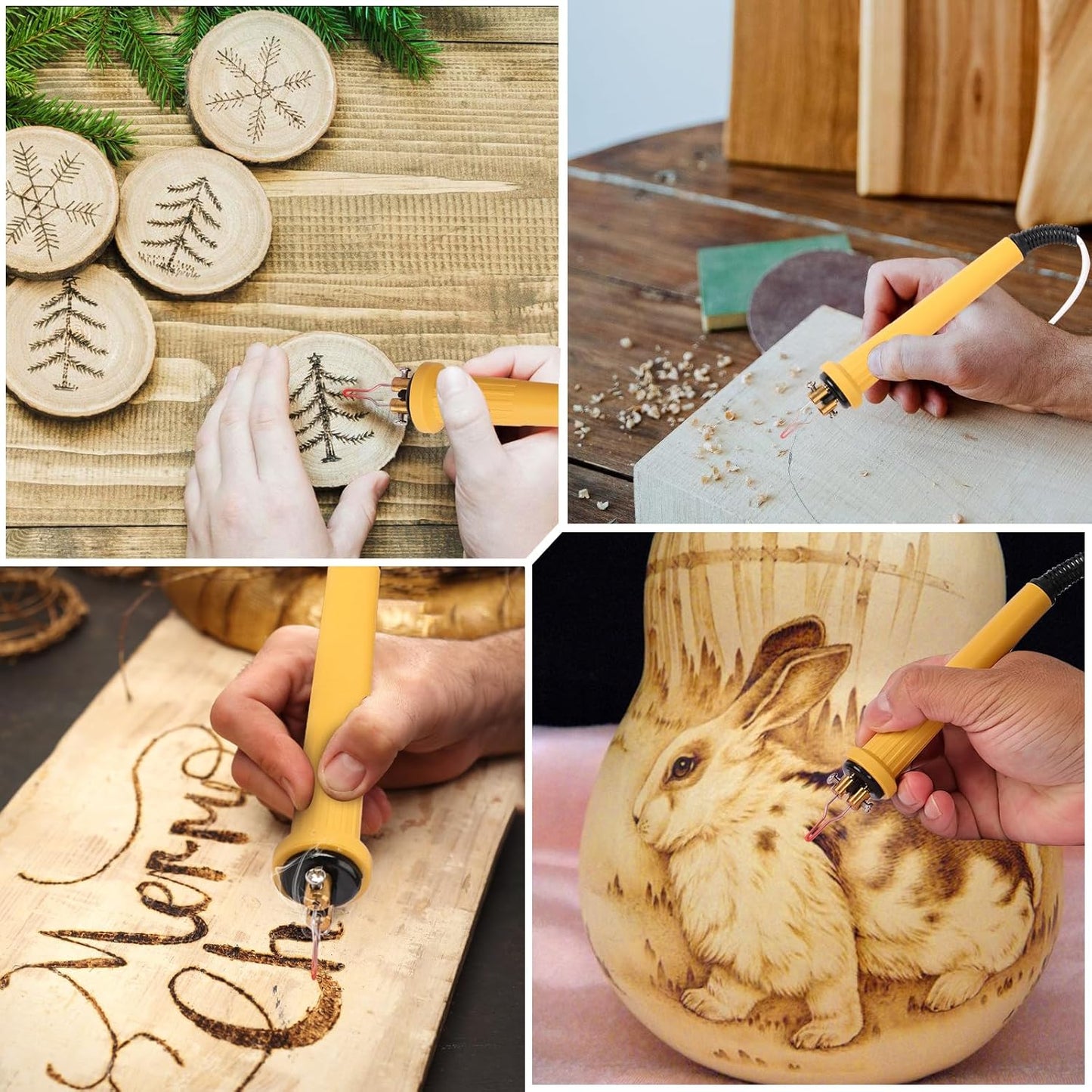 Pyrographie-Holzbrenner mit LCD und 20 Spitzen, 2