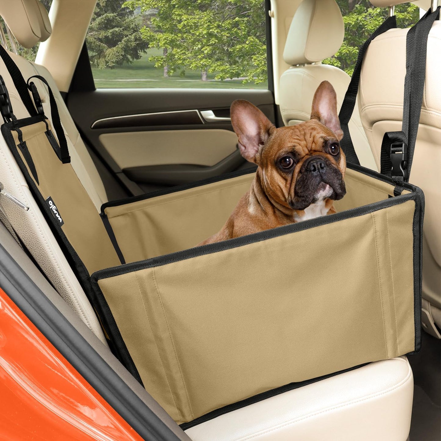 Wasserdichter Hundeautositz, S / Beige