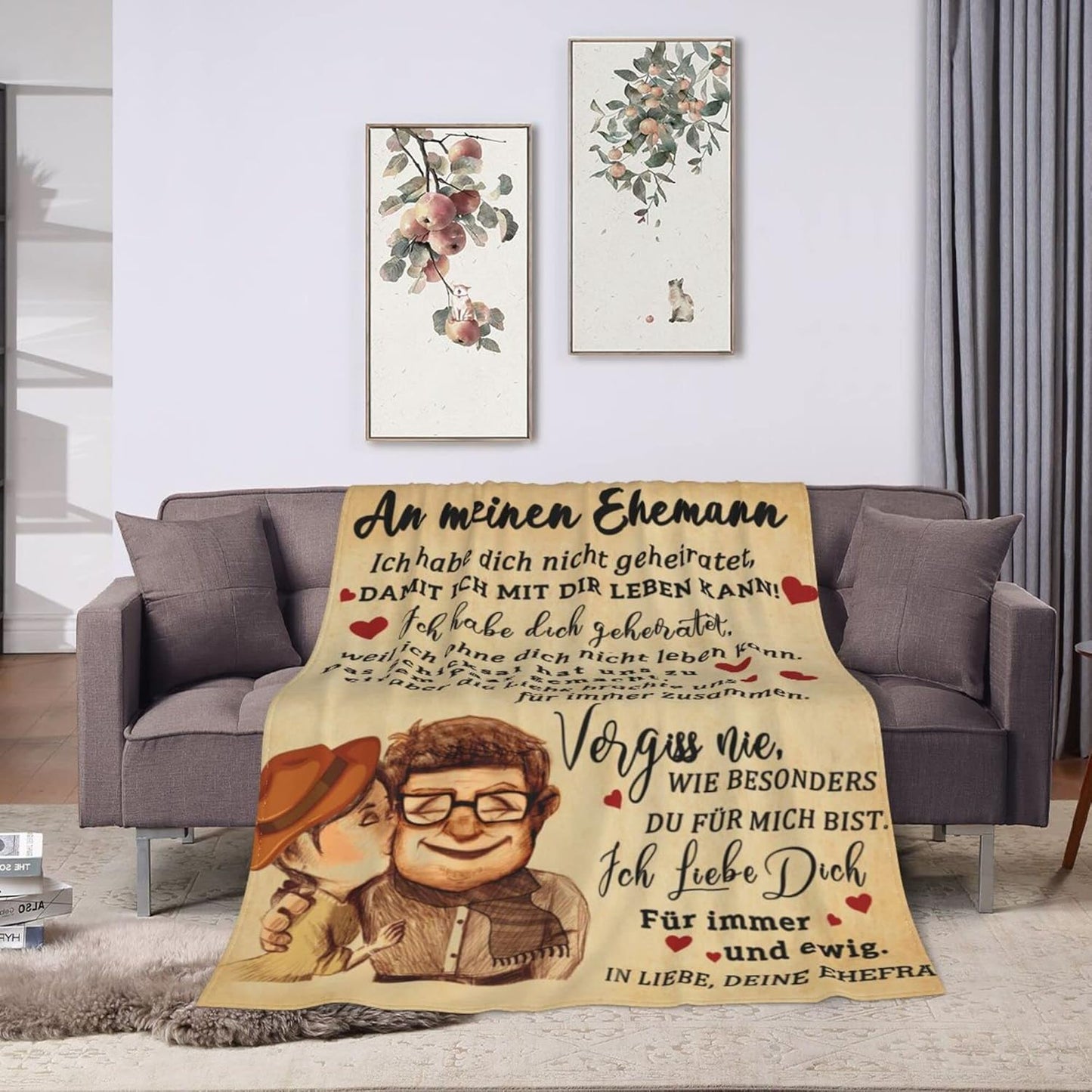 Kuscheldecke: An meinen Ehemann, An Meine Ehemann 04 130x150cm