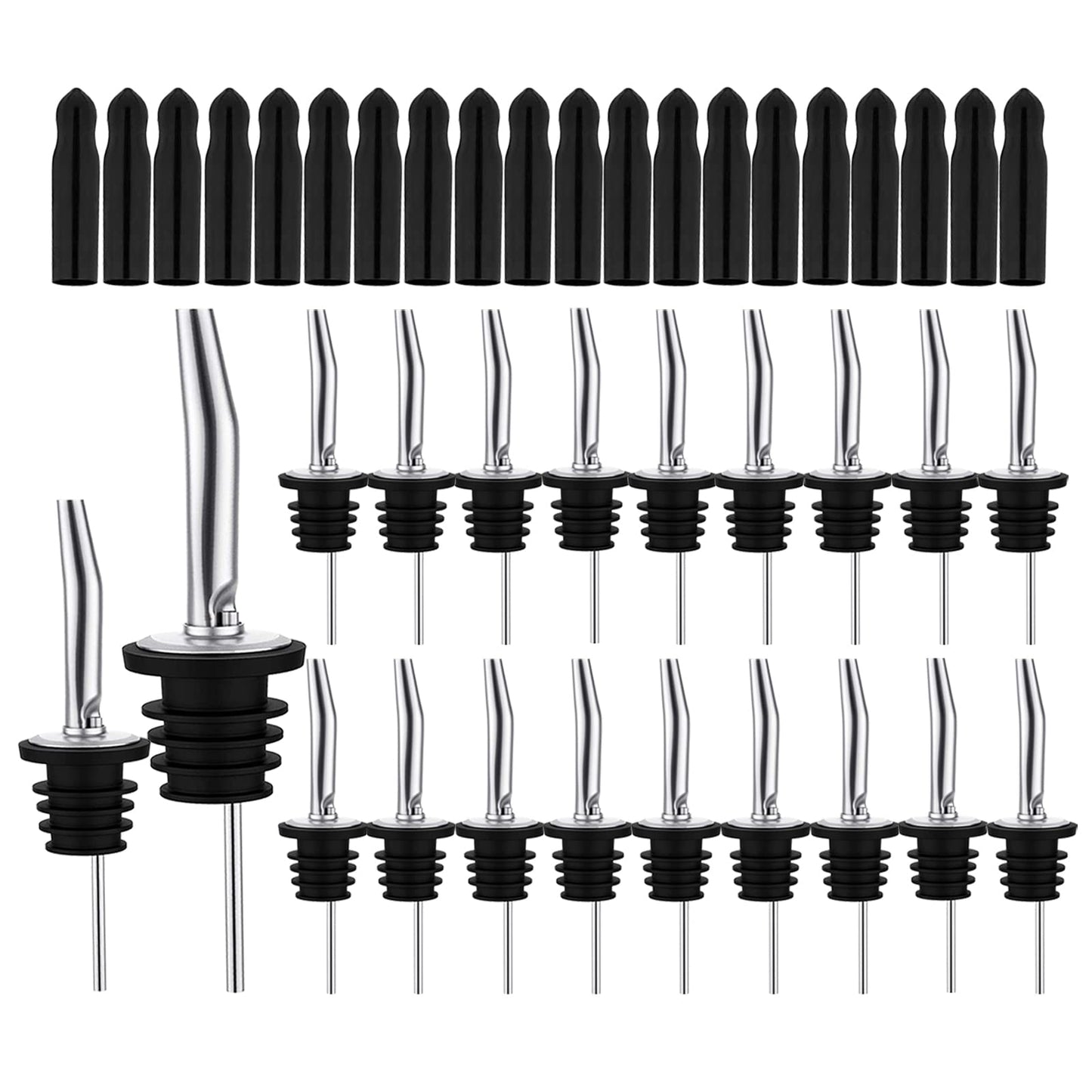 Flaschenausgiesser-Set mit Schutzkappen, 20 Stück, 20