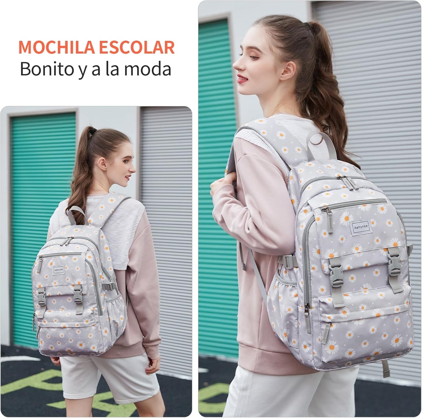 Schulrucksack-Set mit Lunchpaket, L Daisy