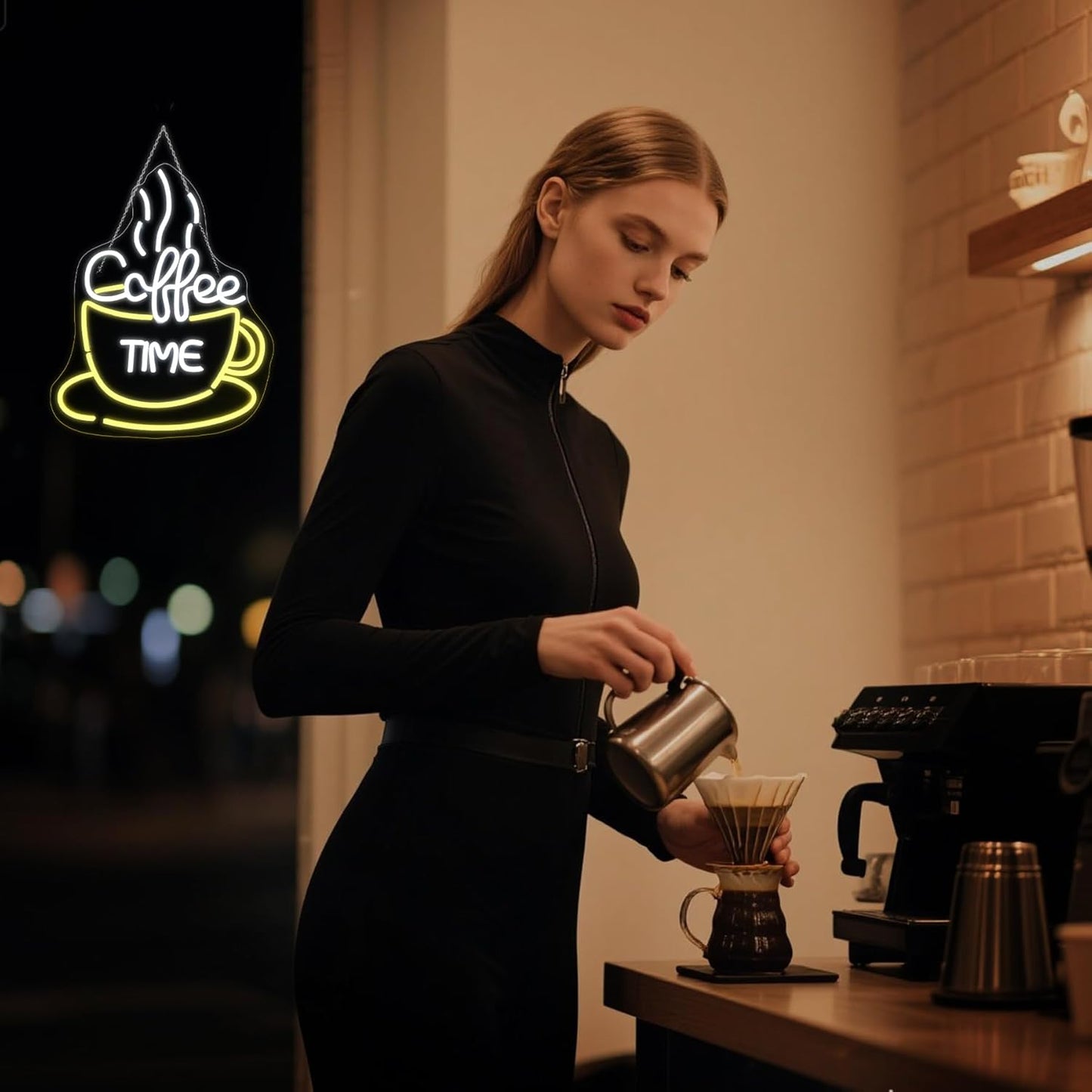 Neon Schild "Coffee Time" für Wanddekoration, Coffe Time