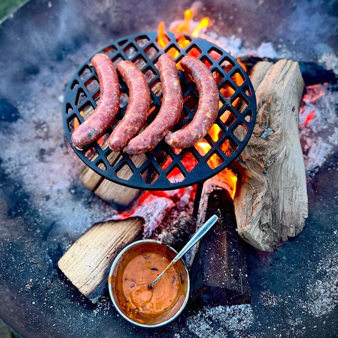 Gusseisen Grillrost mit drei Beinen, Ø 30 cm