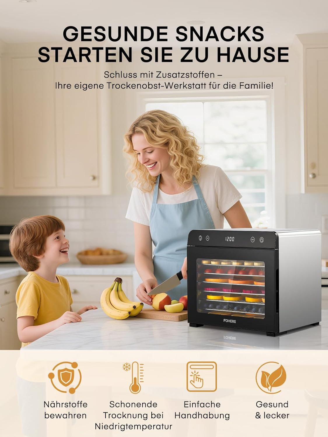Dörrautomat mit 8 Edelstahlgitter