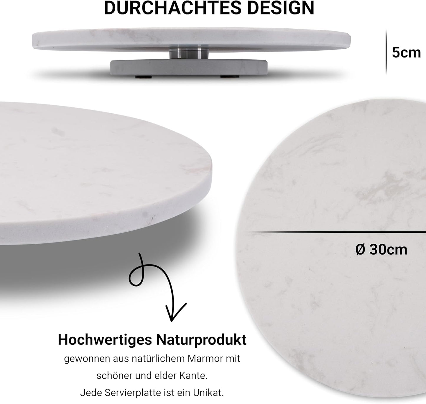 Drehbare Tortenplatte, Marmor