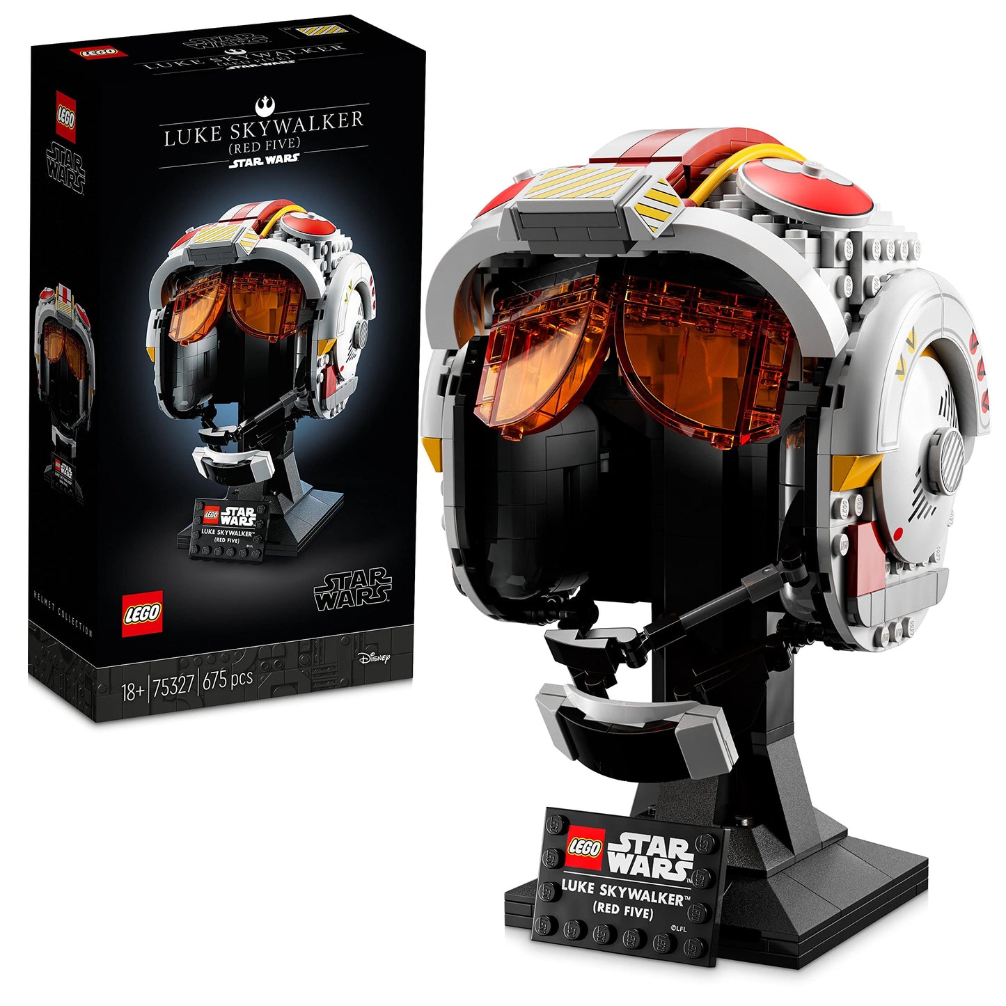 75327 Star Wars Luke Skywalkers Helm (Rot Fünf), Konstruktionsspielzeug