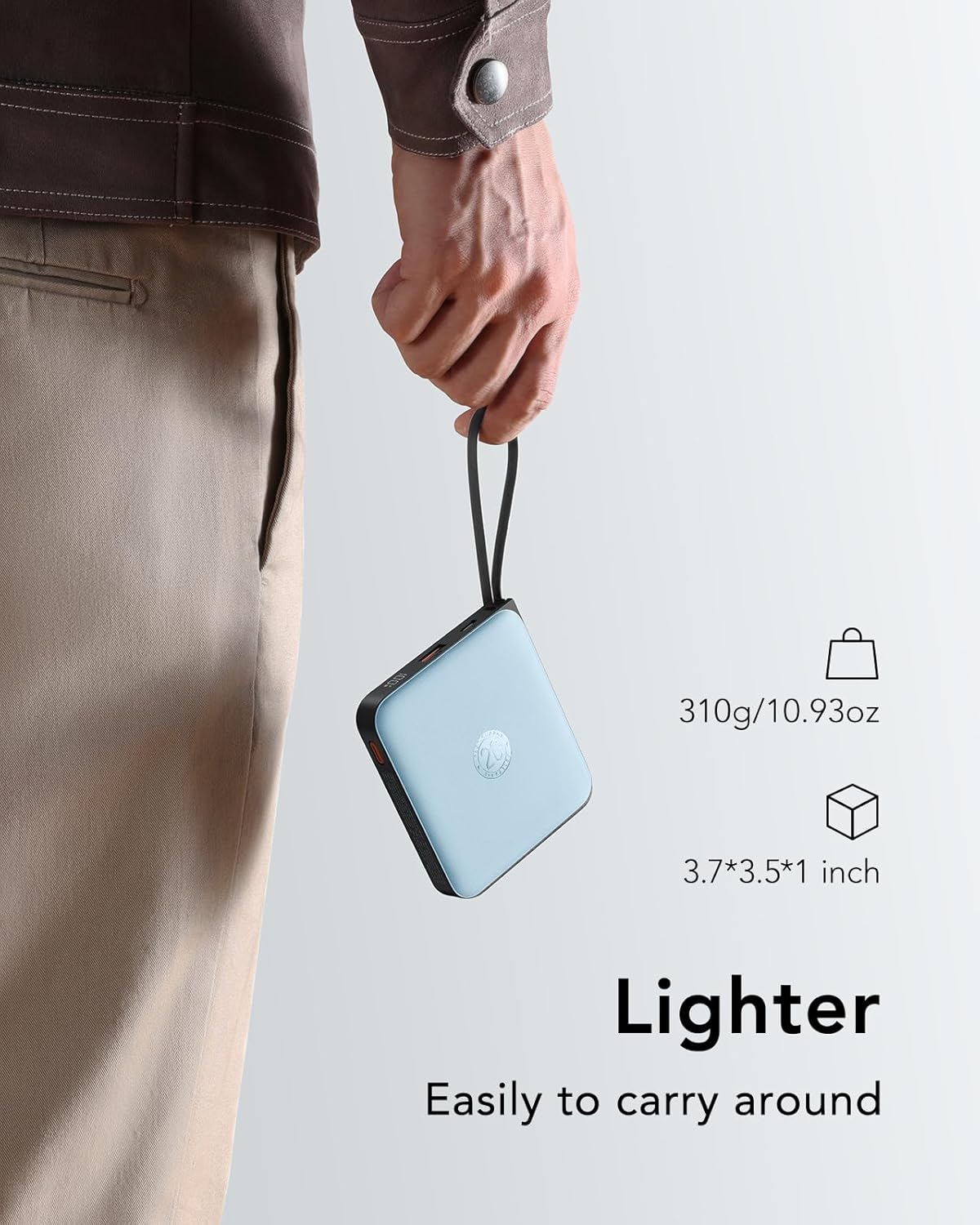 Powerbank mit Schnellladefunktion, Blau