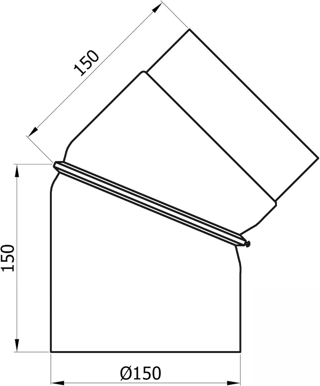 Rauchrohrbogen ø150mm