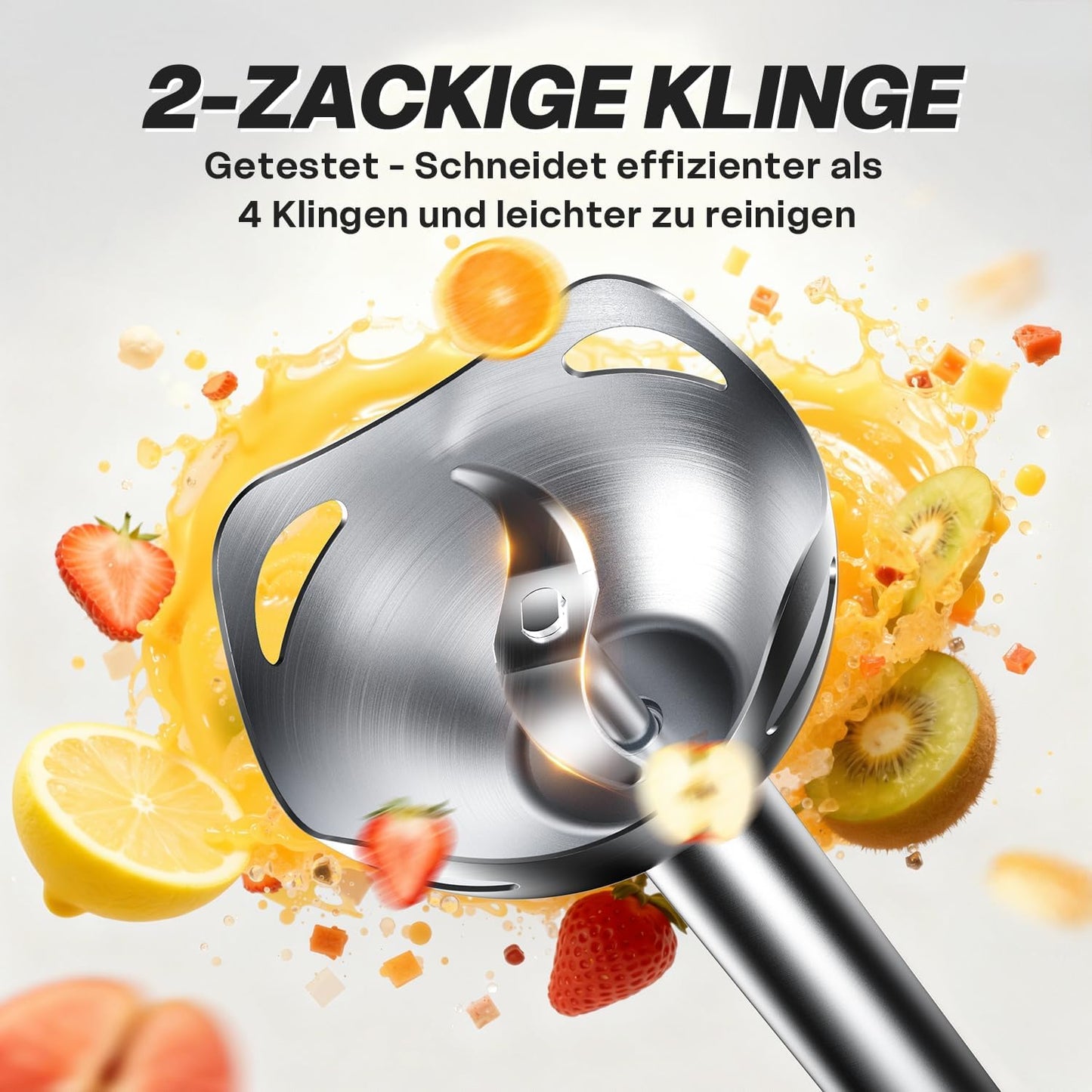 Stabmixer Edelstahl, 1 Schwarz