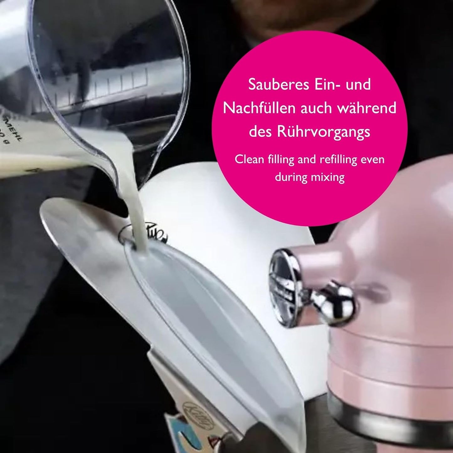 Einfülltrichter Edelstahl für Küchenmaschinen