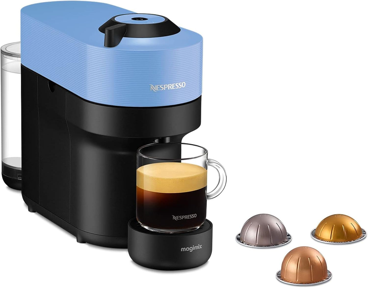 Vertuo Pop Kaffeekapselmaschine, Ohne Aeroccino Pacific Blue