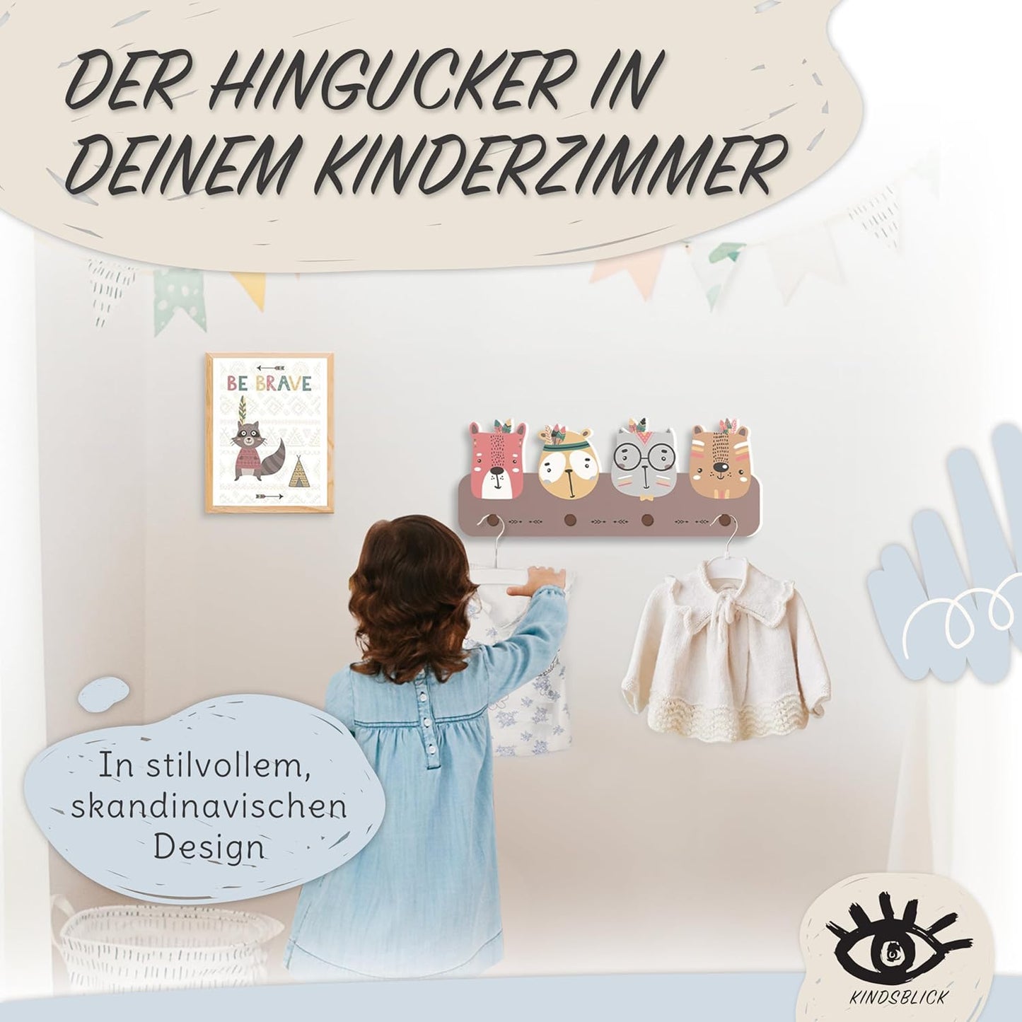 Kindergarderobe Indianer, Indianer Bunt