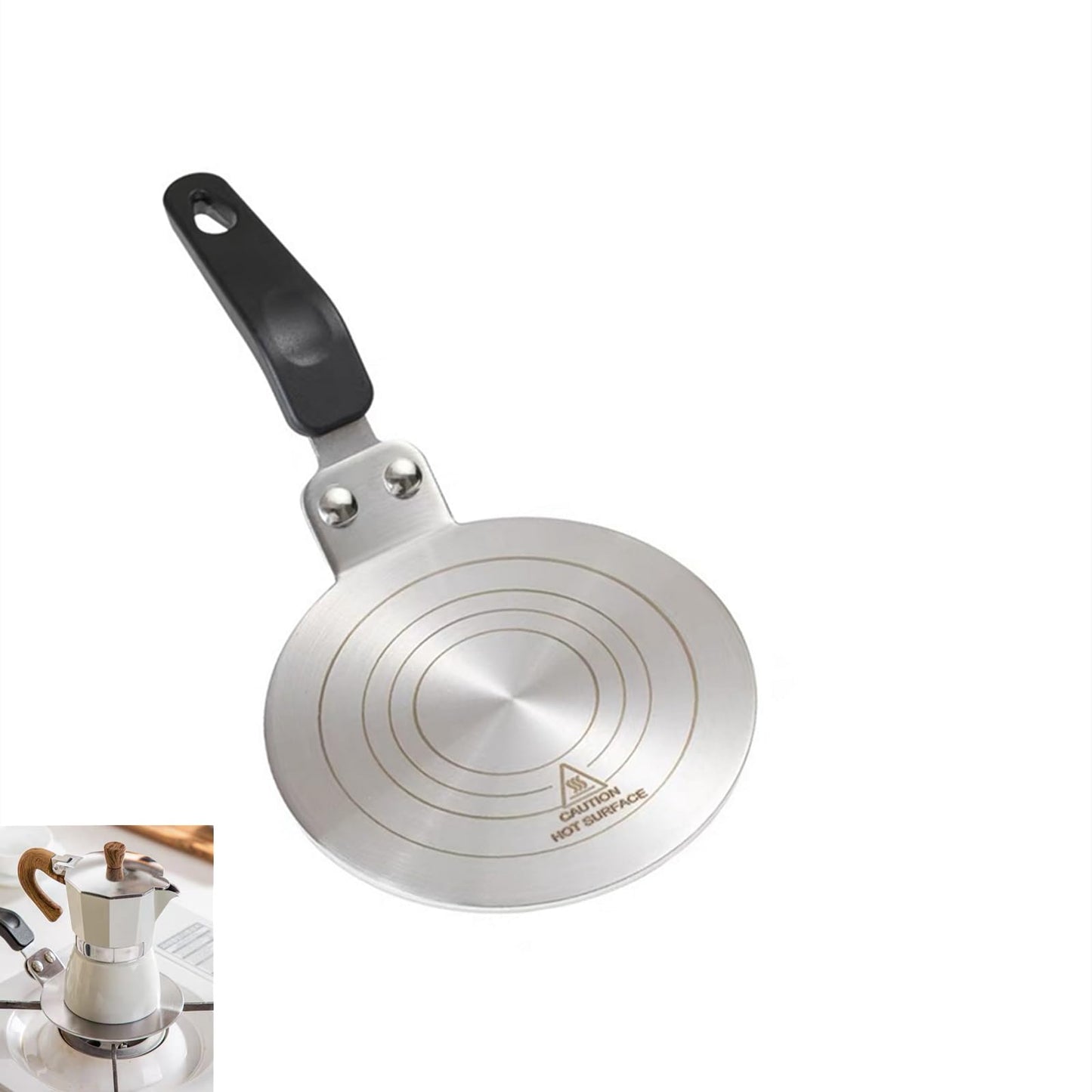 Induktions-Adapterplatte für Espressokocher, 5Inch/13cm