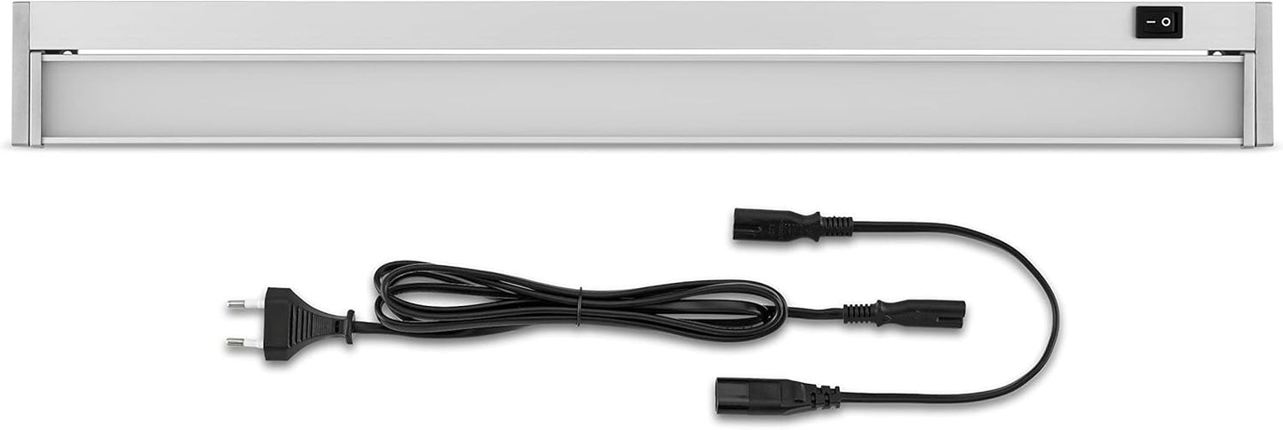 LED Unterbauleuchte, mit Schalter 58cm - 12W Silber
