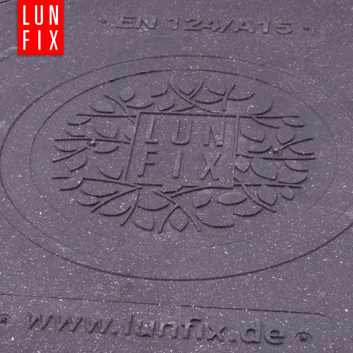Schachtabdeckung mit Flanschrahmen DN 600mm A15, Graphit DN 60cm